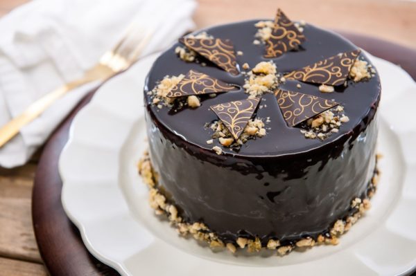 Hazelnut Caramel Chocolate Cake